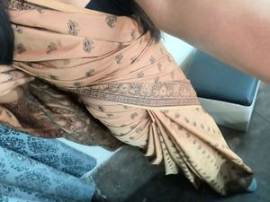 Elegant Brown Printed Saree