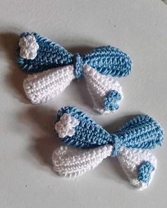Handmade Crochet Bow Hair Clips