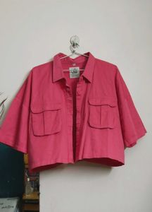 The Souled Store Boxy Crop Shirt