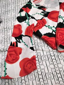 Women's Floral Wrap Crop Top