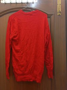 Red V-Neck Sweater