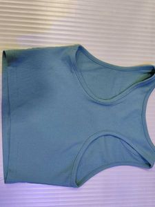 Blue Ribbed Tank Top