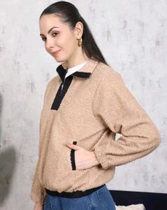 Shein Cozy Teddy Half-Zip Pullover