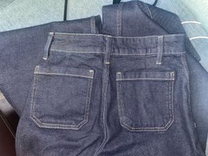 Dark Wash Wide High Denim