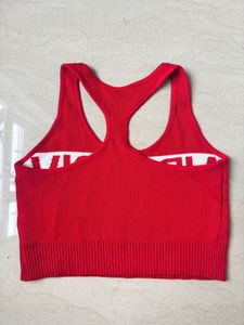 Red Apricot Crop Top