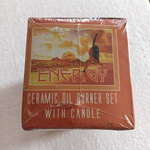 Energy Ceramic Oil Burner Set with Candle
