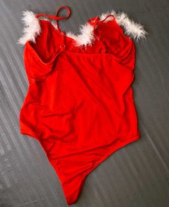 Festive Santa Bodysuit &amp; Shorts Set