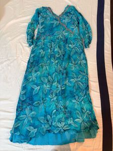 Stunning Blue Floral Kurta Set