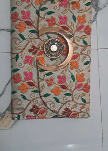 Embroidered Clutch Bag