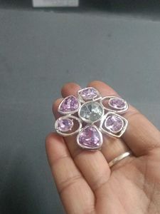 Exquisite Floral Crystal Brooch Pin