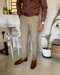 Khakhi Dress Pants - Slim Fit