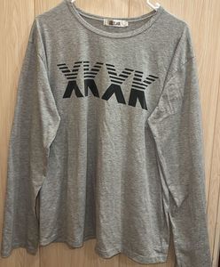 Grey Long Sleeve Graphic Top