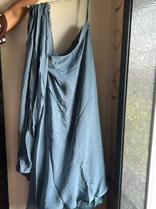 crop top drape skirt