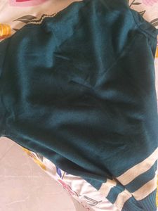 Retro Teal V-Neck Sweater