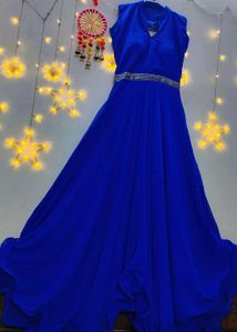 Royal Blue Flowy Gown