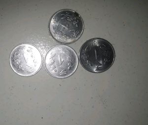 5₹ Old Note And 1₹ Old Coin