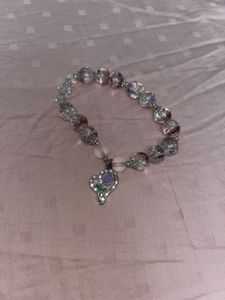 Purple Crystal Beaded Bracelet