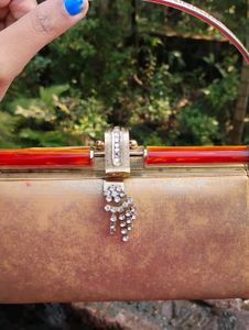 Vintage Clutch with Rhinestone Detail