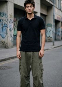 Baleno Vintage Polo Navy Blue Basic T-