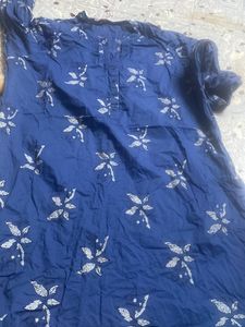Blue Floral Kurti