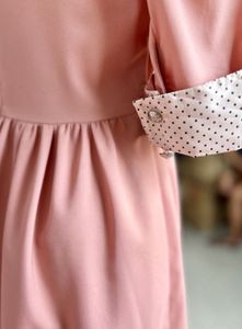 Peach Dress with unique cuff detailing