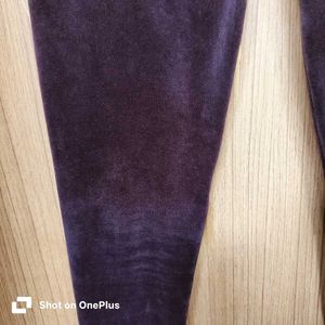 Classic solid velvet leggings