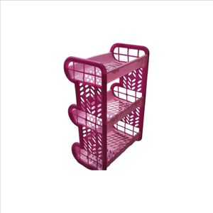 Pink 3-Tier Kitchen Organizer Rack