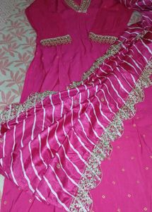 Vibrant Pink Kurta Set with Dupatta