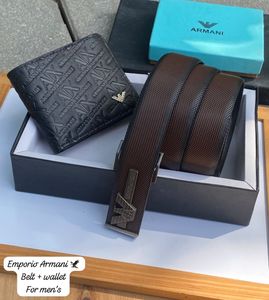 Emporio Armani Belt &amp; Wallet Set