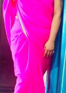 New Chiffon Saree With Blouse Piece