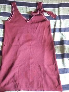 Brown Tie-Strap Dress