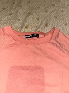 Coral Cropped T-Shirt