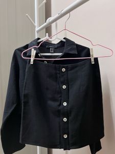 Forever 21 black crop top with skirt