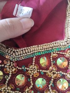Embroidered Red Lehenga Choli