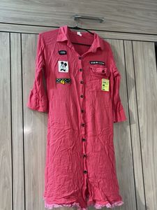 Pink Mickey Mouse Patch Dress