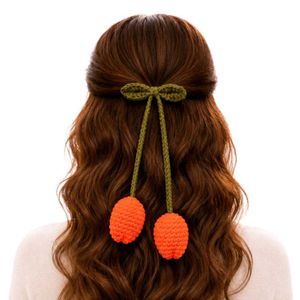 Cute Crochet Tulip Hair Ties. set of 4