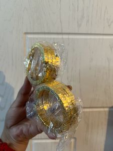 Pack of 2 Gold Tone Statement Bracelets