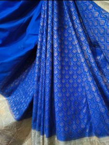 Elegant Blue Banarasi Silk Saree