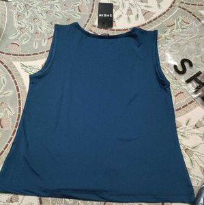 Shein Teal Tank Top with Criss-Cross Back
