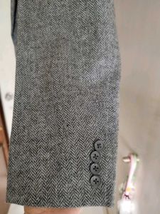 Grey Classic Tweed British Wool Blazer