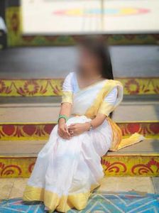 Elegant White and Gold Saree