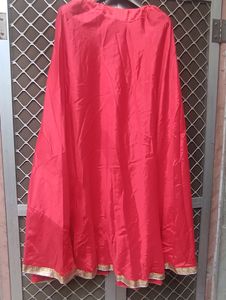Beautiful Red Kurti With Lahanga And Dupatta