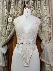 Elegant White Lace Teddy Bodysuit