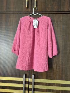 Pink crinkled Co-ord Set