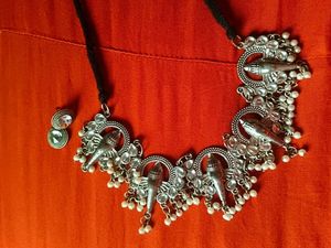 Boho Elephant Choker Necklace+free studs