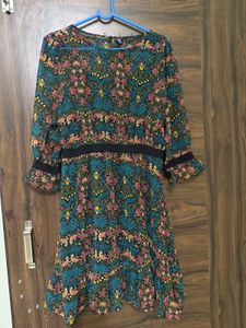Chumbak Women’s Floral Dress |M| Knee-Length