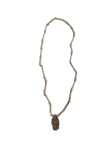 Handcarved Krishna Radha Wood Necklace
