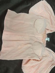 Blush Pink Ruffled Sleeve Top