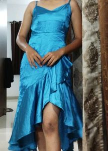 Blue Satin Dress!