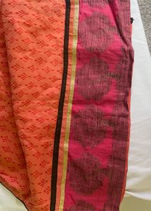 Orange Embroidered Kurta Set with Dupatta and pant